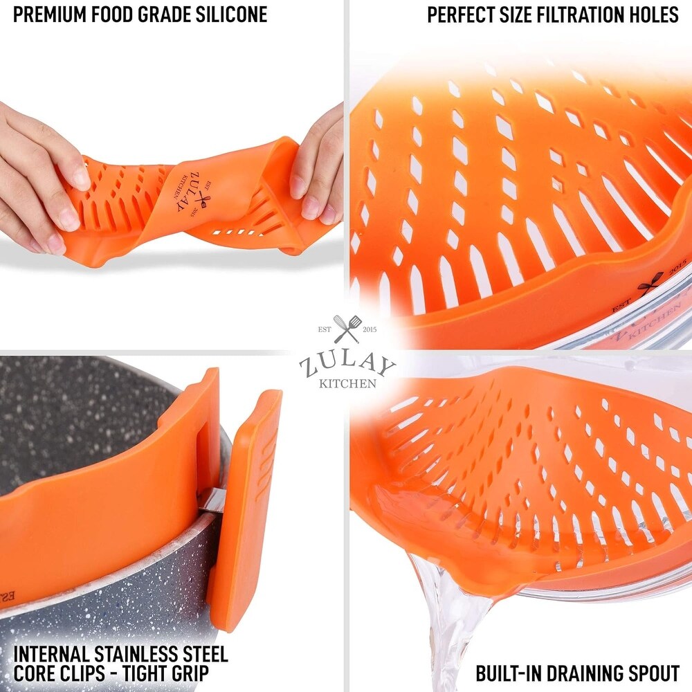 Clip-On Silicone Pot Strainer