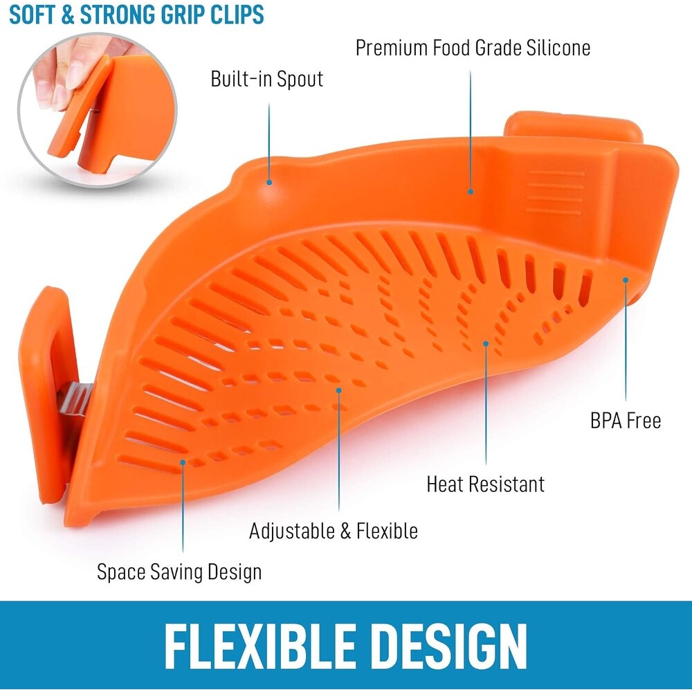 Clip-On Silicone Pot Strainer