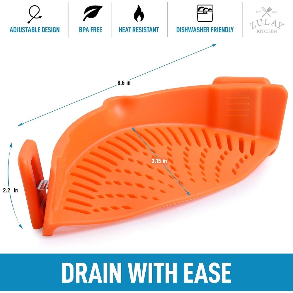 Clip-On Silicone Pot Strainer