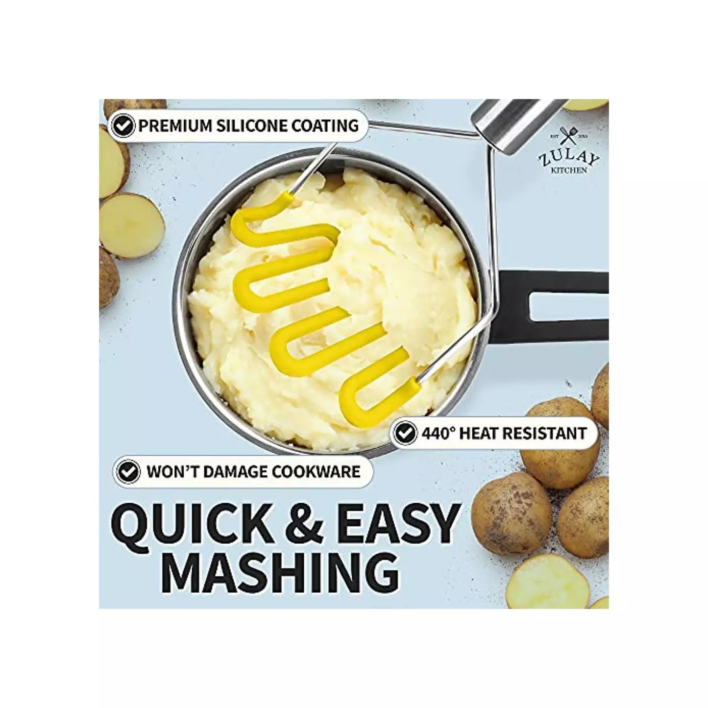 Silicone-Embrace Potato Masher