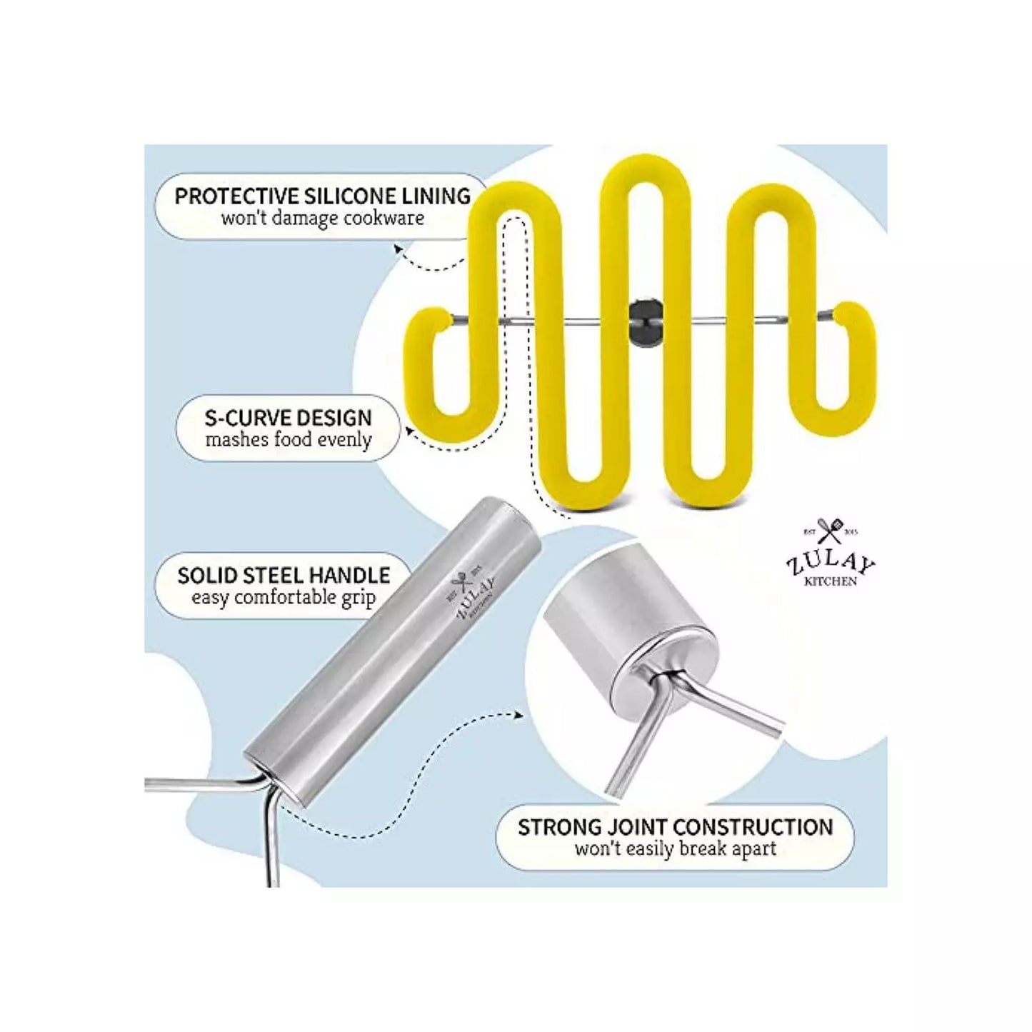 Silicone-Embrace Potato Masher
