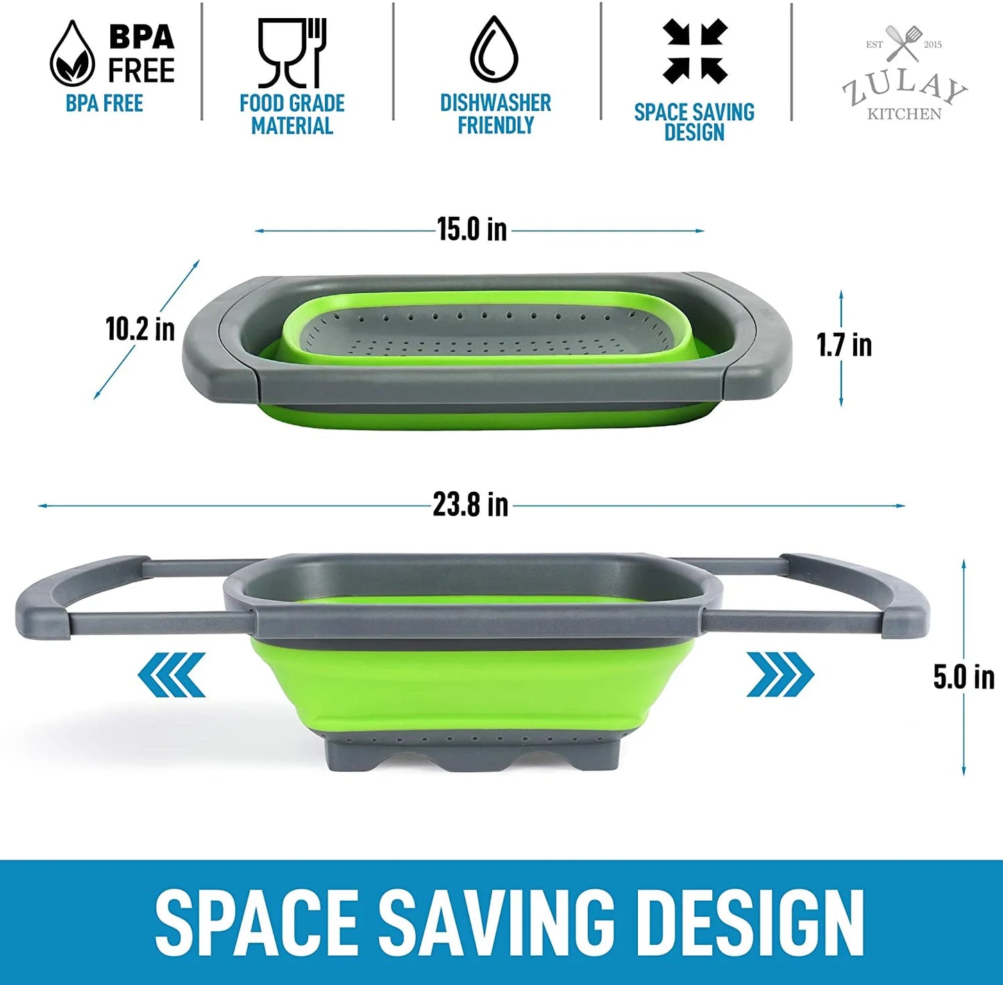 FlexiStrain Collapsible Colander