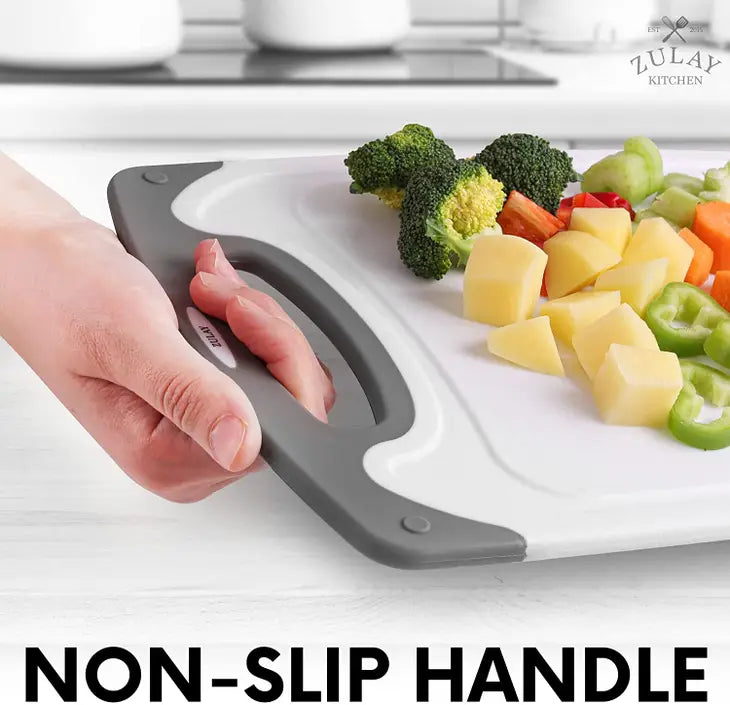 Reversible Cutting Board with Juice Grooves