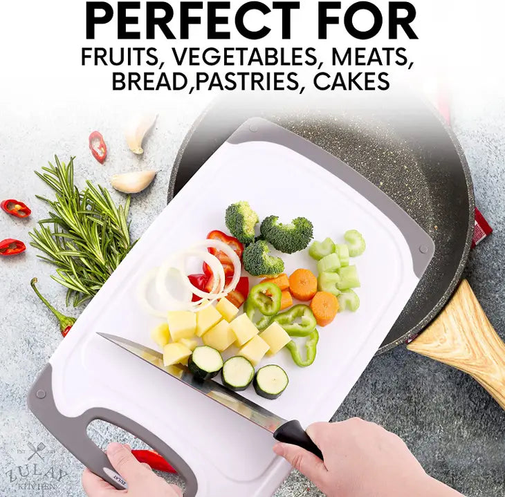 Reversible Cutting Board with Juice Grooves