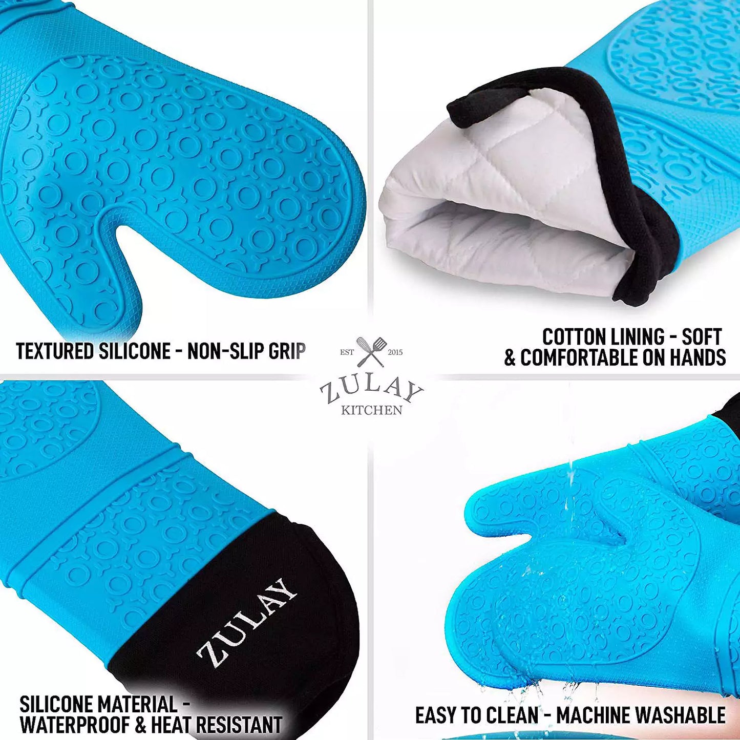 Silicone Heat-Resistant Oven Mitts