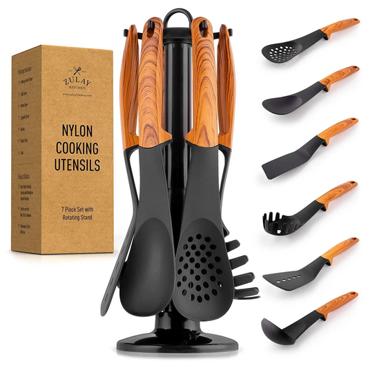 Kitchen Utensil Set with Rotating Stand